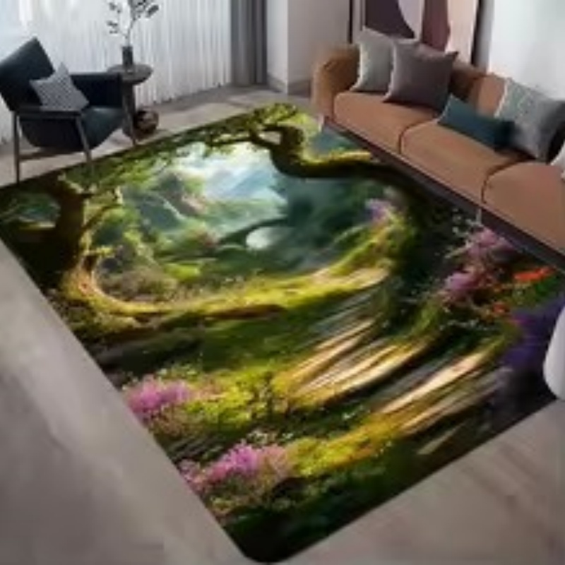 Commercial Road Printing - Tapis à motif forêt 3D à