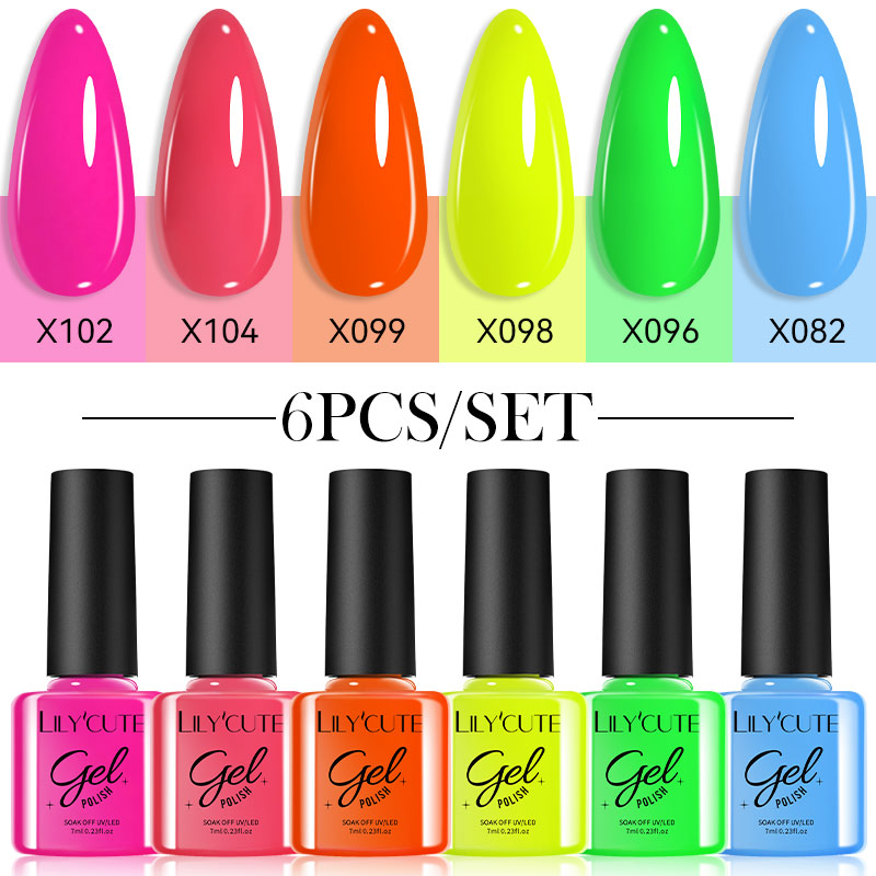 Exposure Unit Uv - LILYCUTE 6 pièces Gel vernis à