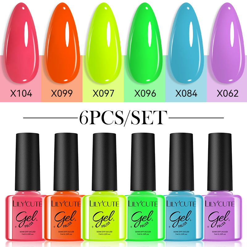 LILYCUTE 6 pièces Gel vernis à - Exposure Unit Uv avis et prix